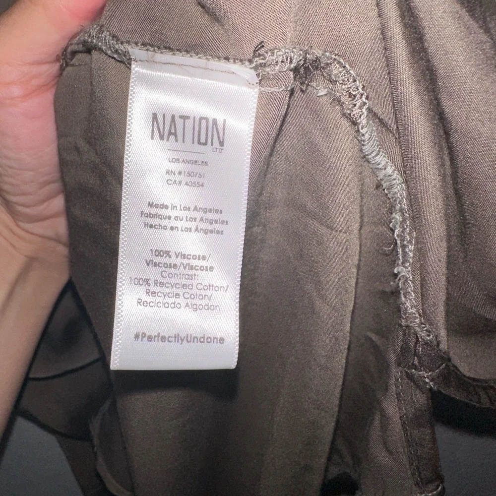 Nation LTD Brown V-Neck Short Sleeve Tee - Picture 8 of 9